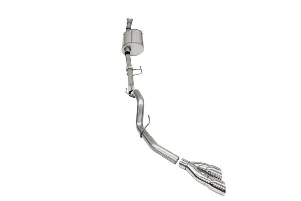CORSA Performance - Corsa 2021-2024 Ford F-150 SuperCab/6.5in Bed 3.5L V6 Sport Cat-Back Single Side Exit-Polished - 21166