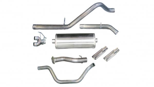 CORSA Performance - Corsa 2007-2009 Chevrolet Silverado Crew Cab/Short Bed 1500 6.2L V8 Polished Sport Cat-Back Exhaust - 24516