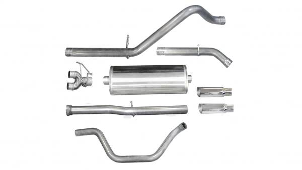 CORSA Performance - Corsa 2011-2013 Chevrolet Silverado Crew Cab/Short Bed 1500 6.2L V8 Polished Sport Cat-Back Exhaust - 24524