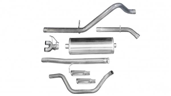 CORSA Performance - Corsa 2010-2013 Chevrolet Silverado Ext. Cab/Std. Bed 1500 4.8L V8 Polished Sport Cat-Back Exhaust - 24907