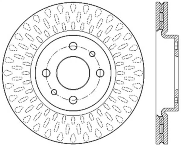 Stoptech - StopTech Sport Slotted Cryo Brake Rotor; Front Left