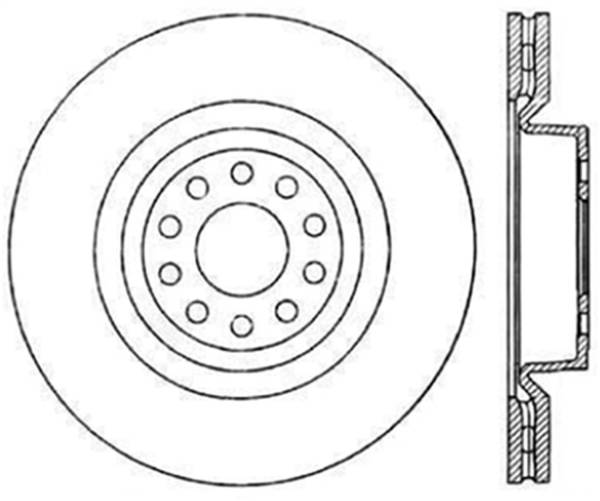 Stoptech - StopTech Sport Slotted Cryo Brake Rotor; Front Right