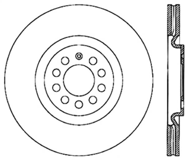 Stoptech - StopTech Sport Slotted Cryo Brake Rotor; Front Left