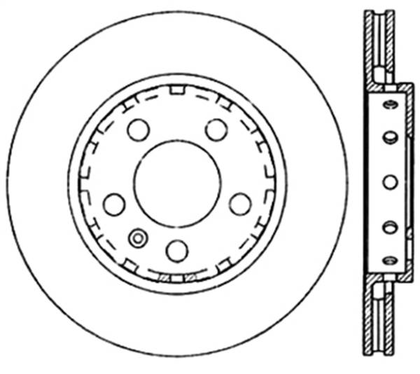 Stoptech - StopTech Sport Slotted Cryo Brake Rotor; Rear Right