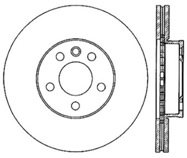 Stoptech - StopTech Sport Slotted Brake Rotor; Front Left