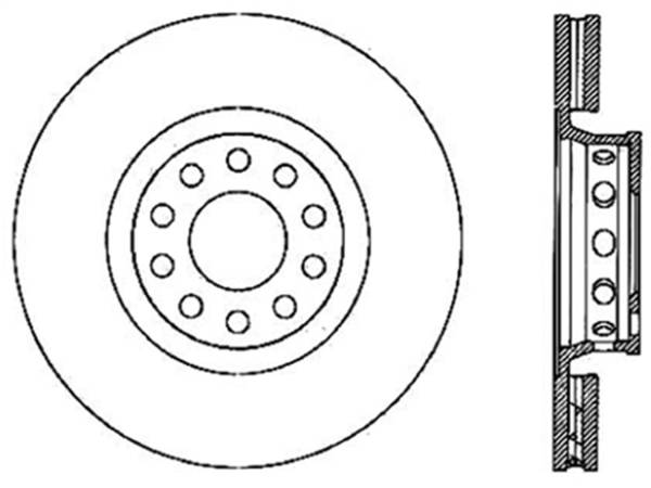 Stoptech - StopTech Sport Slotted Cryo Brake Rotor; Front Left
