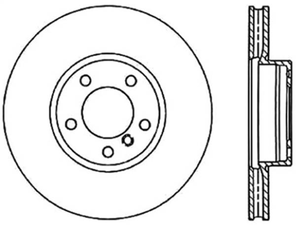 Stoptech - StopTech Sport Slotted Cryo Brake Rotor; Front Left