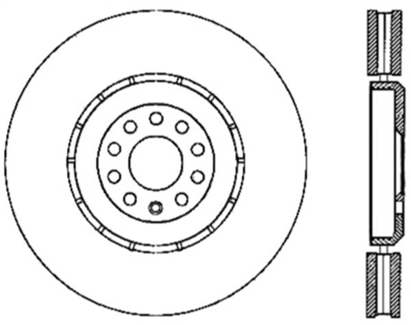 Stoptech - StopTech Sport Slotted Cryo Brake Rotor; Front Right