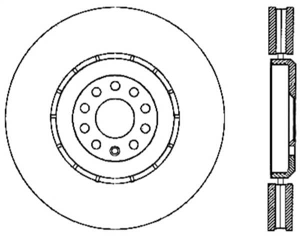 Stoptech - StopTech Sport Slotted Cryo Brake Rotor; Front Left