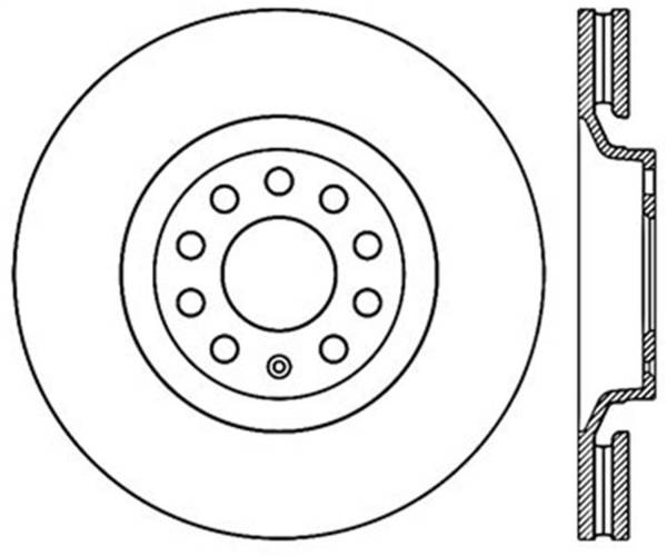 Stoptech - StopTech Sport Slotted Cryo Brake Rotor; Front Right