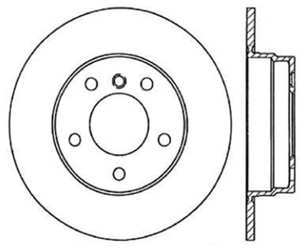 Stoptech - Stoptech 92-99 BMW 318i Cryo Sport Slot Rear Left Brake Rotor - 126.34030CSL