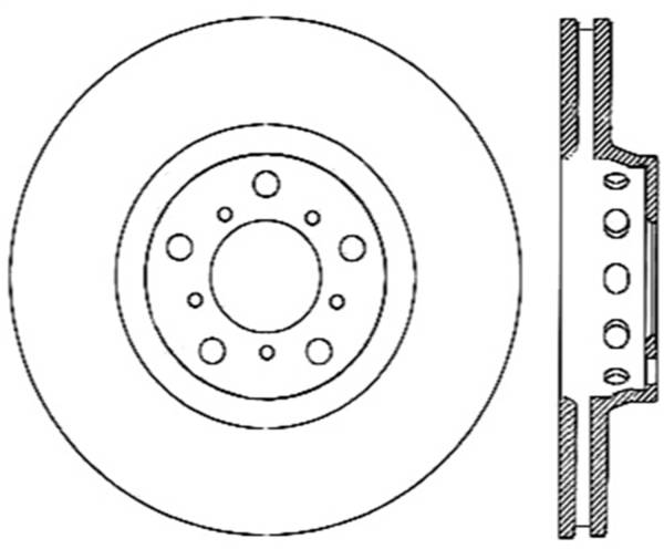 Stoptech - StopTech Sport Slotted Cryo Brake Rotor; Front Right