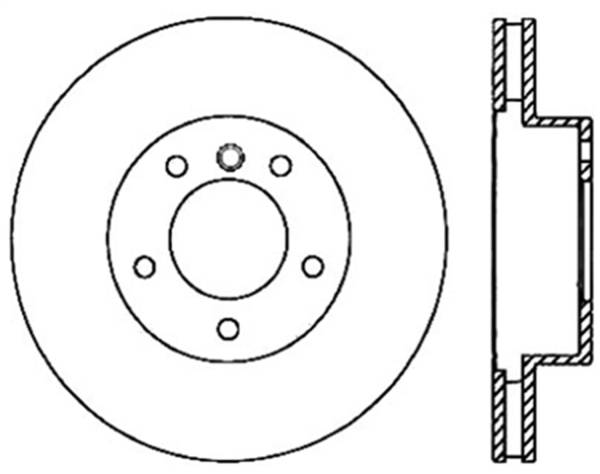 Stoptech - StopTech Sport Slotted Cryo Brake Rotor; Front Left