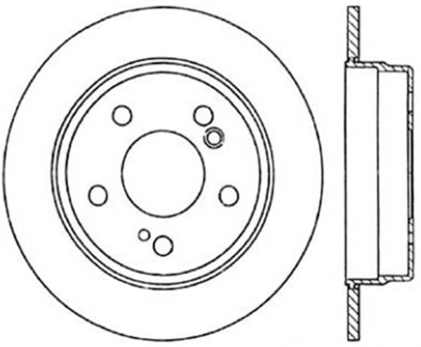 Stoptech - StopTech Sport Slotted Cryo Brake Rotor; Rear Left