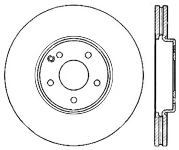 Stoptech - StopTech Sport Slotted Cryo Brake Rotor; Front Right