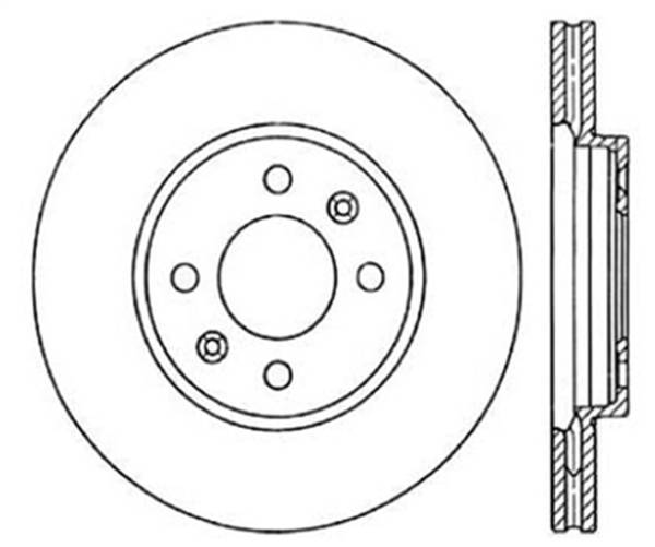 Stoptech - StopTech Sport Slotted Cryo Brake Rotor Front Left 126.38008CSL