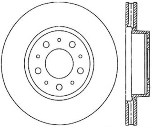 Stoptech - StopTech Sport Slotted Cryo Brake Rotor Front Right 126.39016CSR