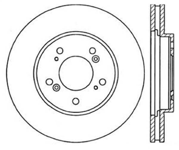 Stoptech - StopTech Sport Slotted Cryo Brake Rotor Front Right 126.40033CSR