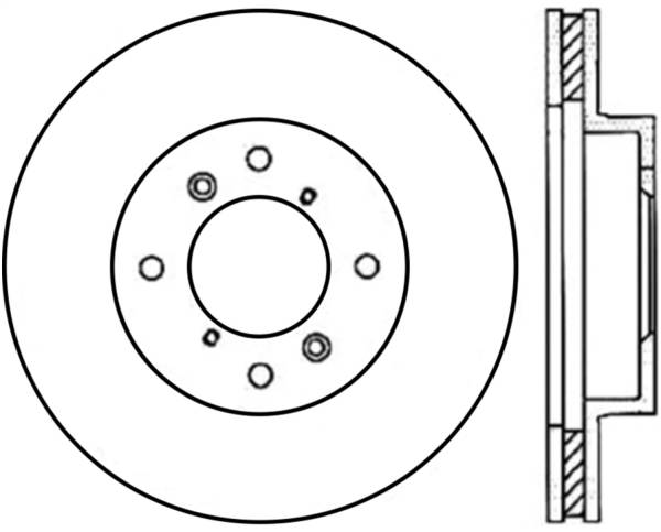 Stoptech - StopTech Sport Slotted Cryo Brake Rotor Front Right 126.40039CSR