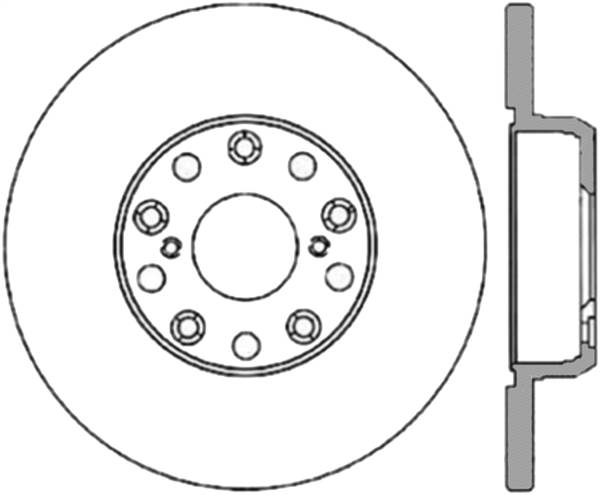 Stoptech - StopTech Power Slot 01-05 Lexus IS300 Rear Left Slotted Cryo Rotor - 126.44090CSL