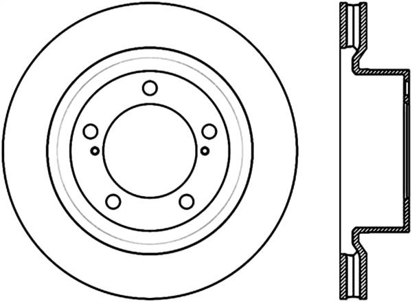 Stoptech - StopTech Sport Slot 08-12 Toyota Sequoia / 07-12 Tundra Slotted Left Front CRYO Rotor - 126.44156CSL