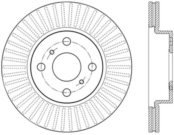 Stoptech - StopTech Sport Slotted Brake Rotor Front Left 126.44180SL
