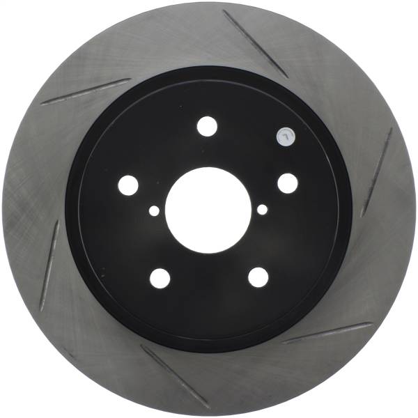 Stoptech - StopTech 16-17 Subaru WRX w/EyeSight Technology Sport Slotted Rear Left Rotor - 126.47037SL