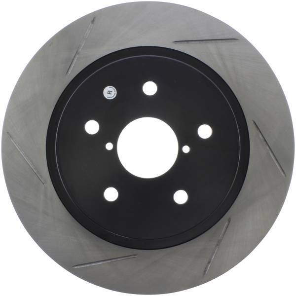 Stoptech - StopTech 16-17 Subaru WRX w/EyeSight Technology Sport Slotted Rear Right Rotor - 126.47037SR