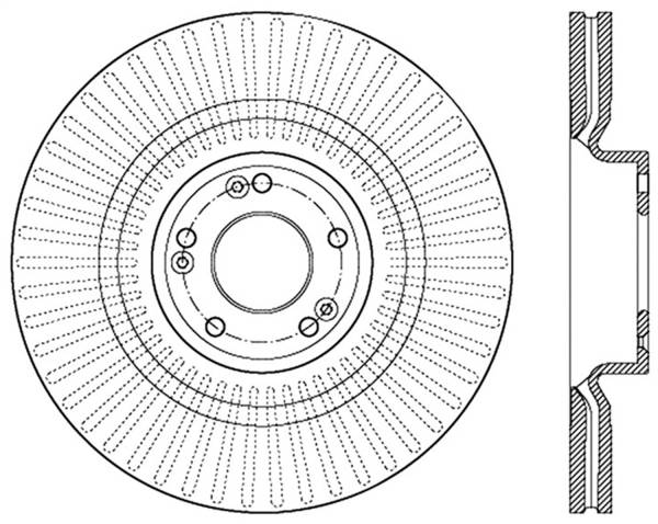 Stoptech - StopTech Sport Slotted Brake Rotor Front Left 126.51046SL