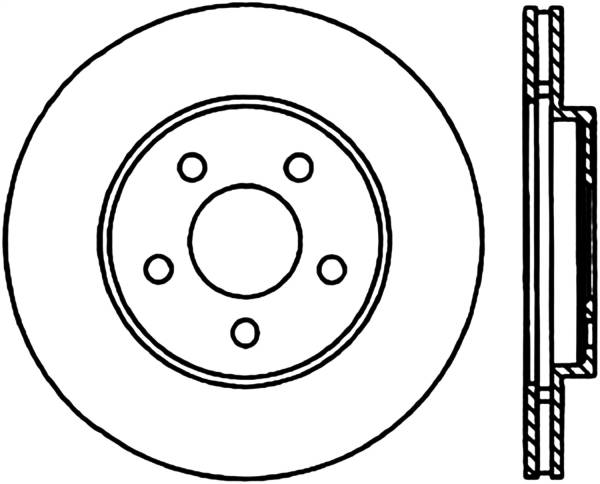 Stoptech - StopTech Sport Slotted Cryo Brake Rotor Front Right 126.63039CSR
