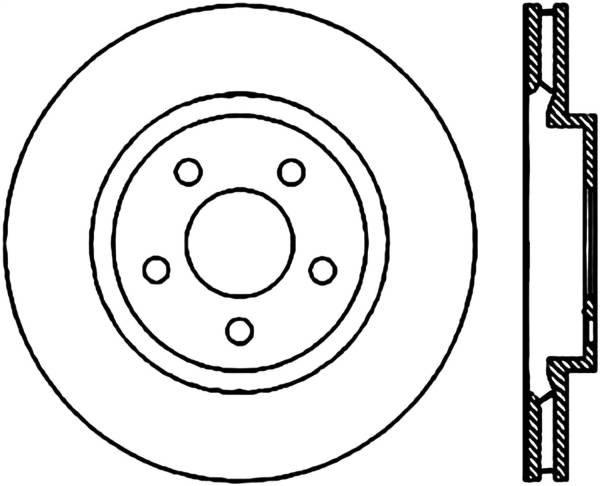 Stoptech - StopTech Sport Slotted (CRYO) 05-19 Chrysler 300 Rear Right Slotted Rotor - 126.63062CSR