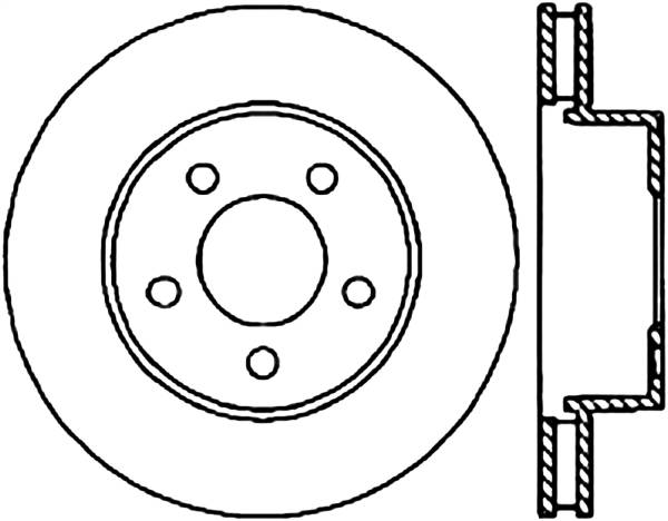 Stoptech - StopTech Sport Slotted Cryo Brake Rotor Rear Right 126.67066CSR