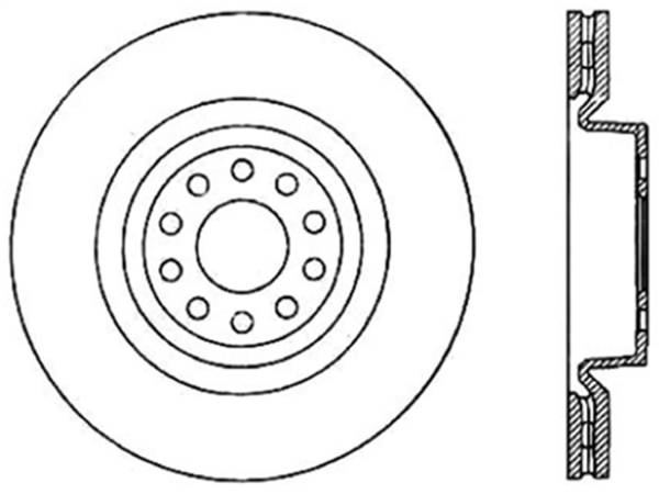 Stoptech - StopTech Sport Cryo Drilled/Slotted Brake Rotor; Front Left