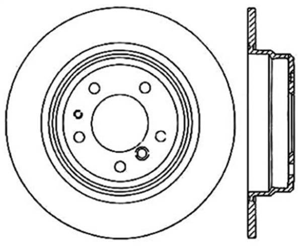 Stoptech - StopTech Sport Drilled/Slotted Brake Rotor; Rear Left