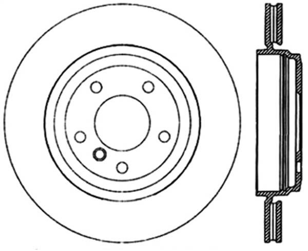 Stoptech - StopTech Sport Cryo Drilled/Slotted Brake Rotor; Rear Left