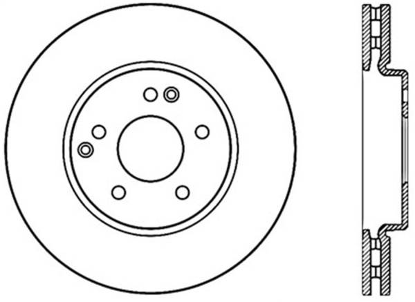 Stoptech - StopTech Sport Cryo Drilled/Slotted Brake Rotor; Front Left
