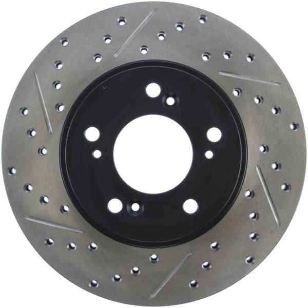 Stoptech - StopTech 97-01 Acura Integra Type R / 97-01 Honda CR-V Slotted & Drilled Right Front Rotor - 127.40026R