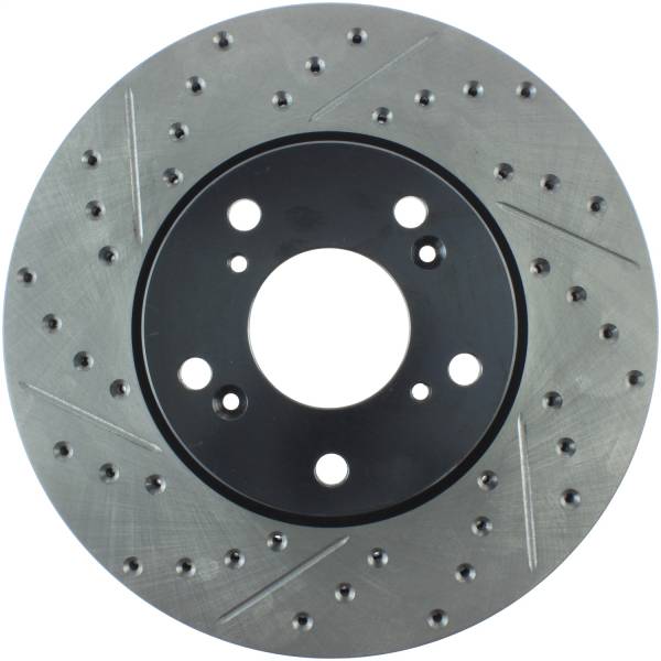 Stoptech - StopTech 06-08 Civic GX / 02-04 CR-V / 98-02 Honda Accord V6 / 03-07 Accord 4 cyl/V6 MT Slotted & D - 127.40036R