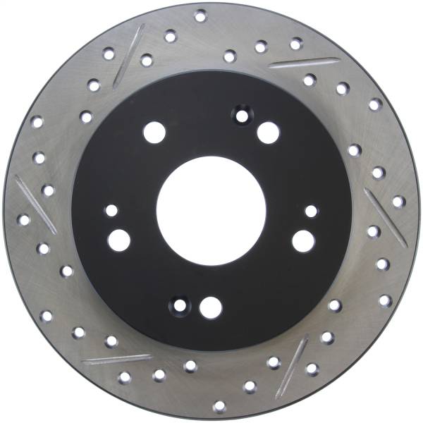 Stoptech - StopTech 06-09 Honda Civic Ex/Si Slotted & Drilled Right Rear Rotor - 127.40040R