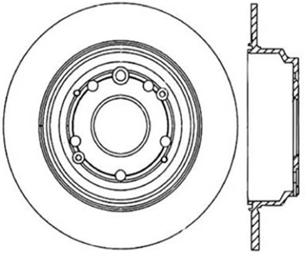 Stoptech - StopTech Sport Drilled/Slotted Brake Rotor Rear Left 127.40051L