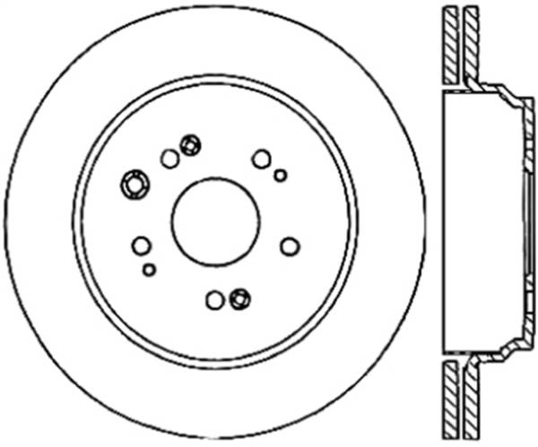 Stoptech - StopTech Sport Cryo Drilled/Slotted Brake Rotor Rear Left 127.40067CL