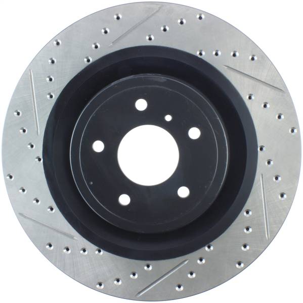 Stoptech - StopTech Infiniti G37 / Nissan 370Z SportStop Slotted & Drilled Front Right Rotor - 127.42100R