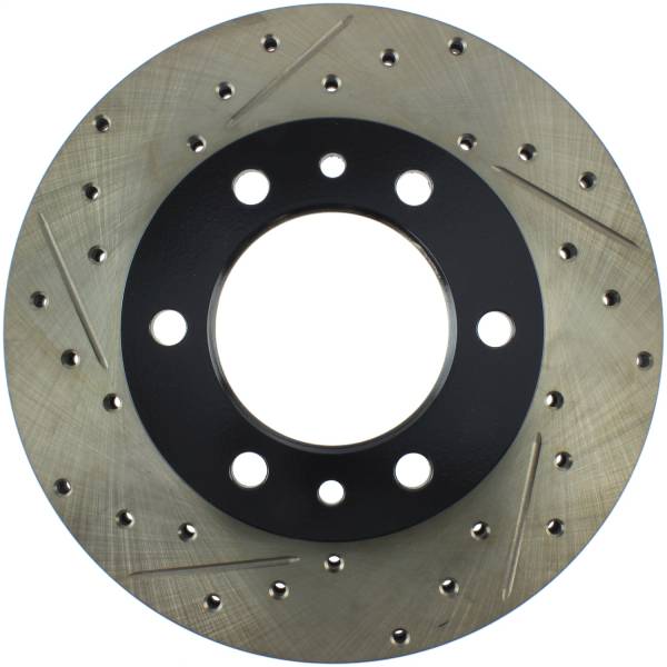 Stoptech - StopTech 81-89 Toyota Land Cruiser Slotted & Drilled Front Rotor - 127.44037R