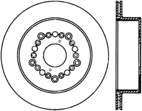 Stoptech - StopTech Sport Drilled/Slotted Brake Rotor Rear Left 127.44068L