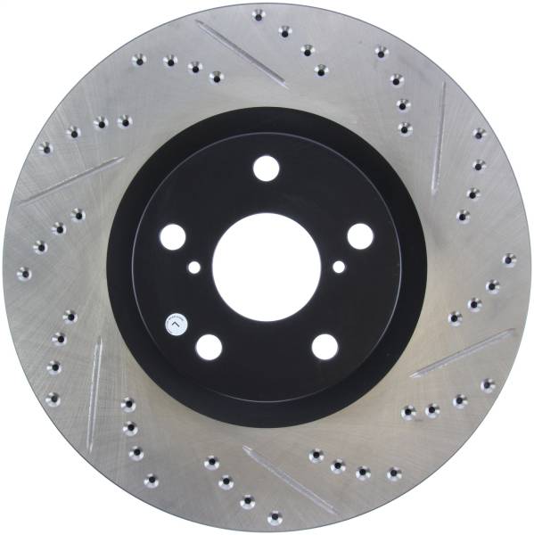 Stoptech - StopTech 5/93-98 Toyota Supra Turbo Left Front Slotted & Drilled Rotor - 127.44103L