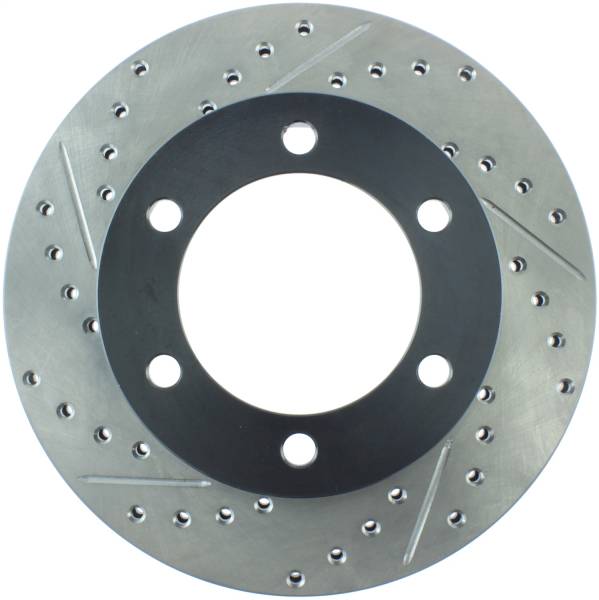 Stoptech - StopTech 95-03 Toyota Tacoma (6 Lug) / 96-00 4Runner Front Right Slotted & Drilled Rotor - 127.44109R