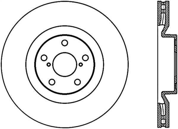 Stoptech - StopTech Sport Drilled/Slotted Brake Rotor Front Left 127.44170L