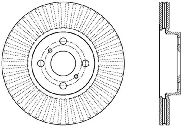 Stoptech - StopTech Sport Drilled/Slotted Brake Rotor Front Right 127.44178R