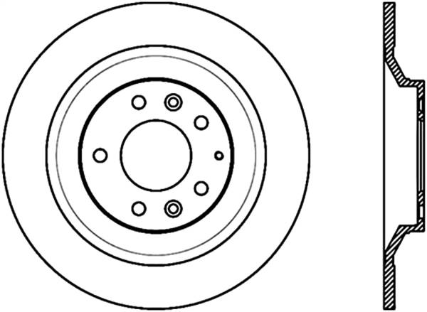 Stoptech - StopTech Sport Cryo Drilled/Slotted Brake Rotor Rear Left 127.45074CL