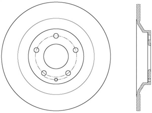 Stoptech - StopTech Sport Drilled/Slotted Brake Rotor Rear Left 127.45083L